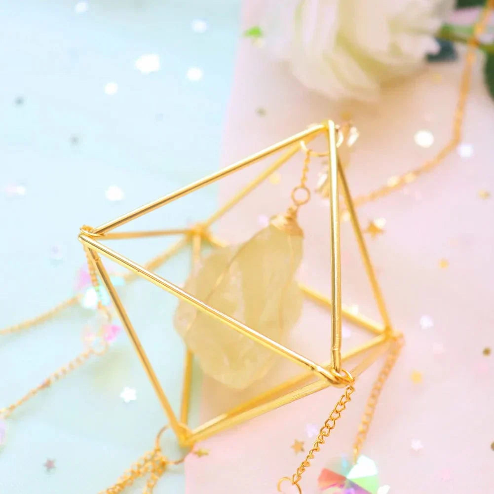 Healing Crystal Sun Catcher with Natural Gemstones