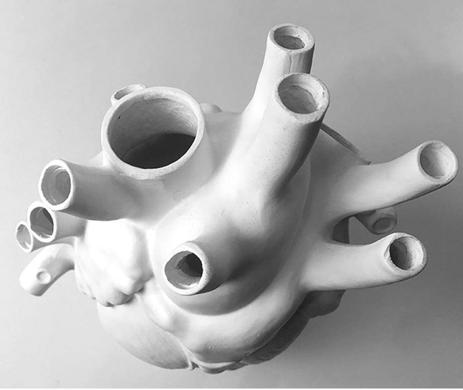 Heart-Shaped Synthetic Resin Flower Vase