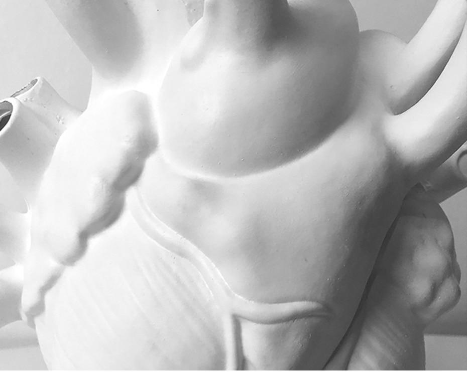 Heart-Shaped Synthetic Resin Flower Vase