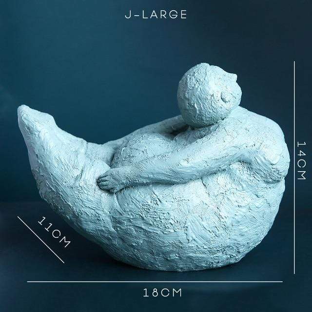 Resin Female Figure Statue for Home Decor