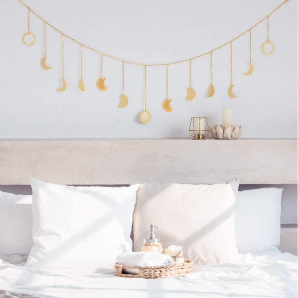 Metal Moon Phase Wall Art Hanging Decor