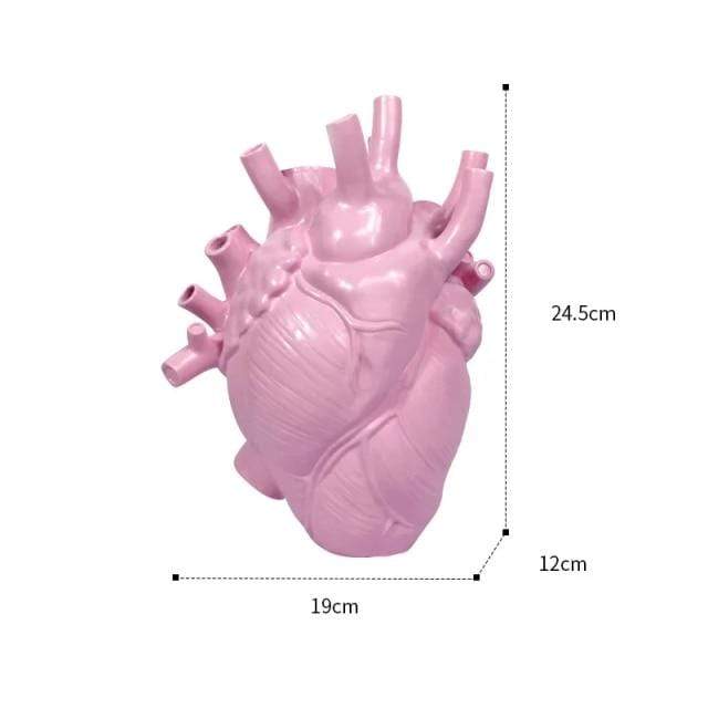 Heart-Shaped Synthetic Resin Flower Vase