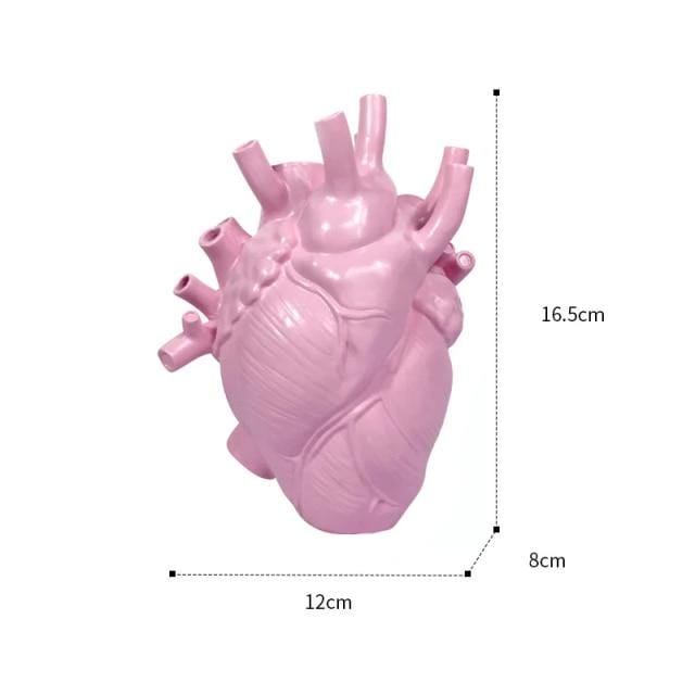 Heart-Shaped Synthetic Resin Flower Vase