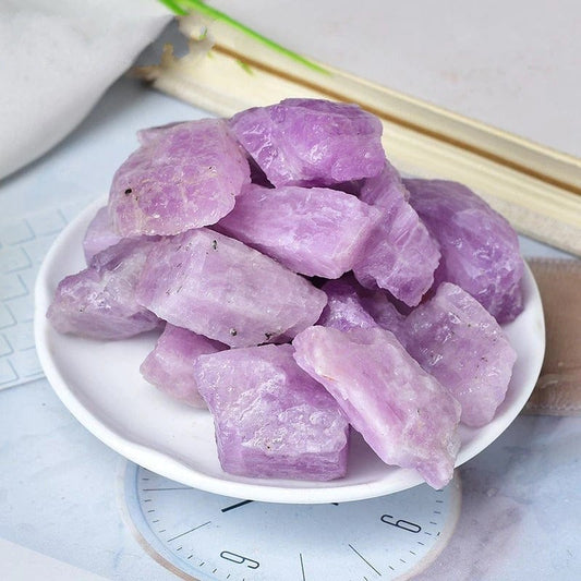 Raw Kunzite Gemstone Crystals - 100g Emotional Healing Stones
