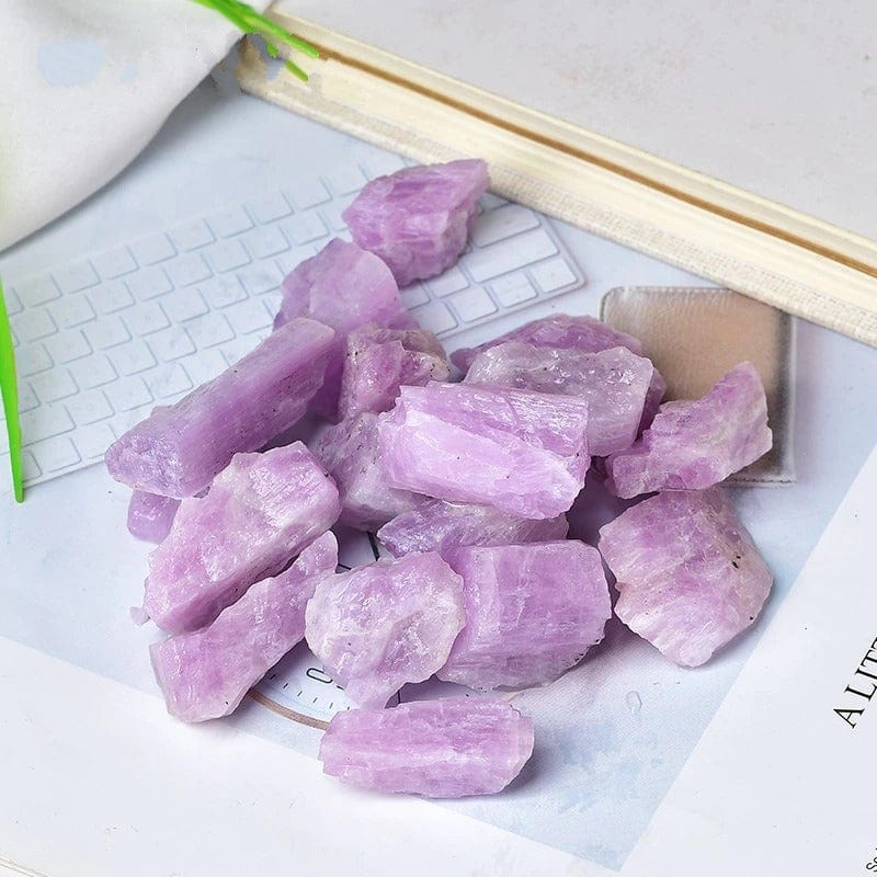 Raw Kunzite Gemstone Crystals - 100g Emotional Healing Stones