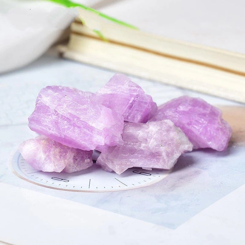 Raw Kunzite Gemstone Crystals - 100g Emotional Healing Stones