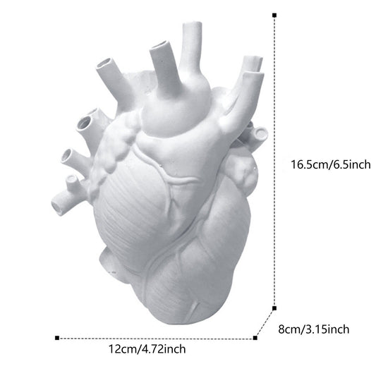 Heart-Shaped Synthetic Resin Flower Vase