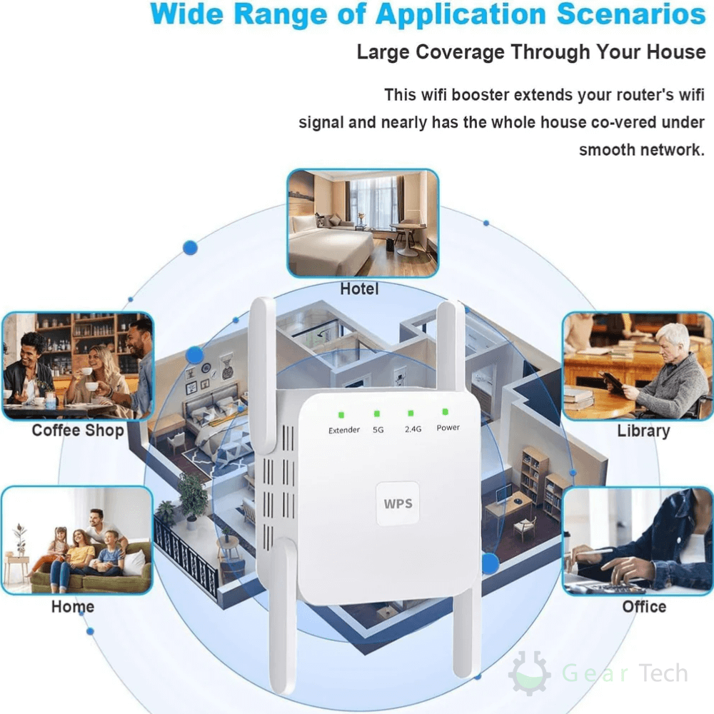 Dual-Band WiFi Extender for Stronger Signal and Faster Internet