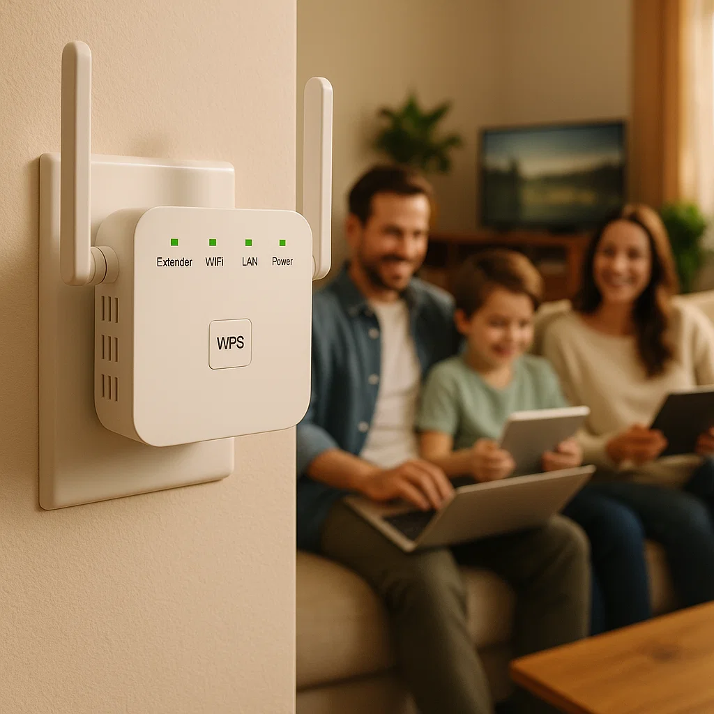 Dual-Band WiFi Extender for Stronger Signal and Faster Internet