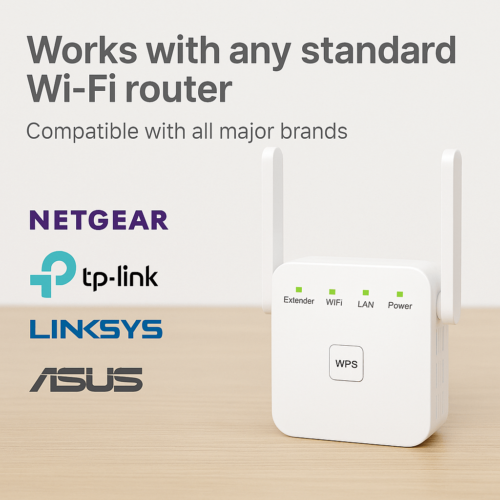 Dual-Band WiFi Extender for Stronger Signal and Faster Internet