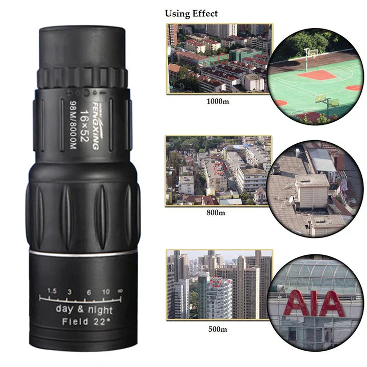 16X Compact Telescope with Clear Optics for Outdoor Adventures