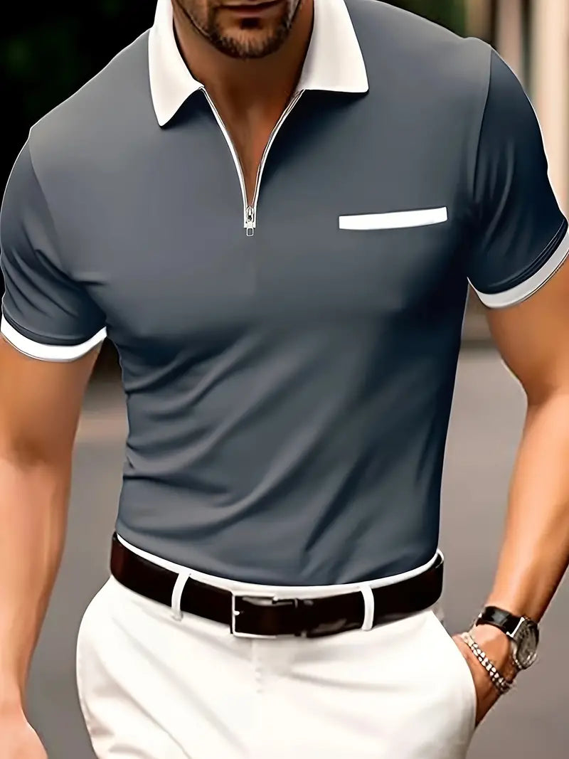 Moisture-Wicking Men's Golf Polo with Modern Fit