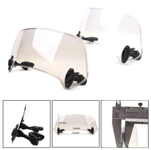 Motorcycle Windshield Extension for Wind Protection and Comfort