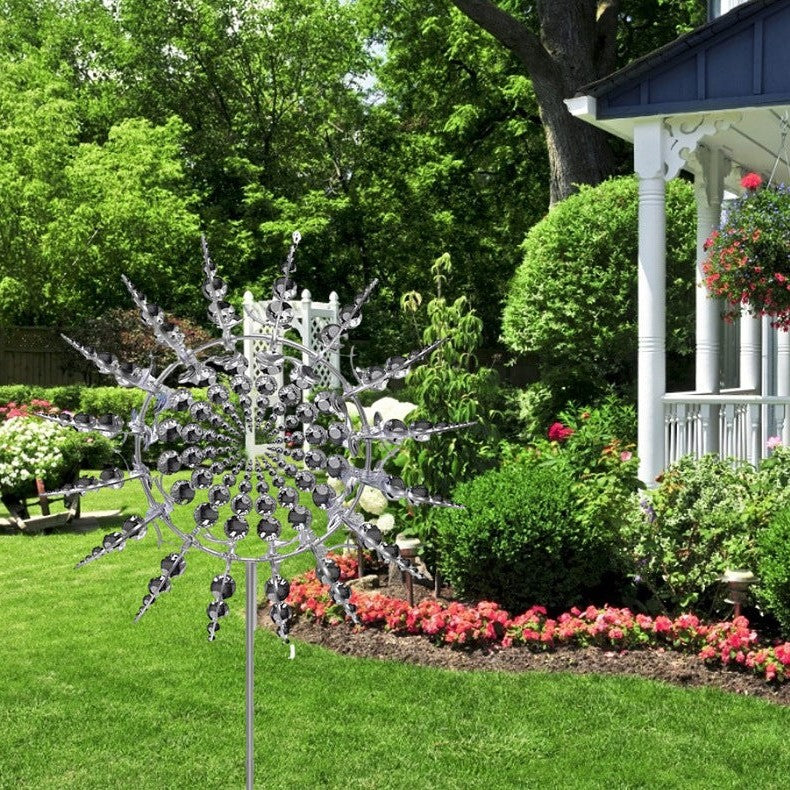 Kinetic Metal Wind Spinner Garden Decoration