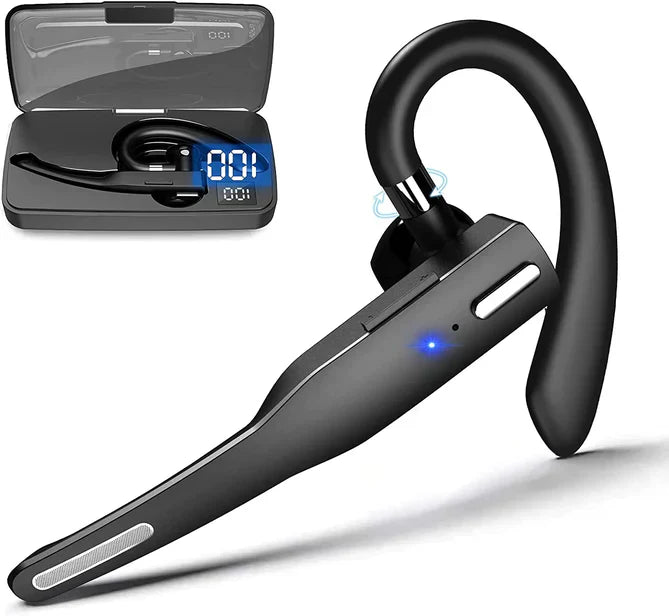Wireless Bluetooth 5.1 Headset with Dual Microphone and Long Battery Life