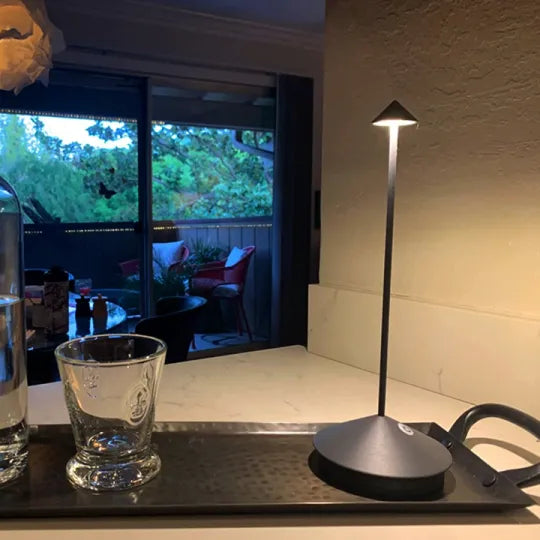 Wireless Rechargeable LED Table Lamp - Dimmable & Water-Resistant