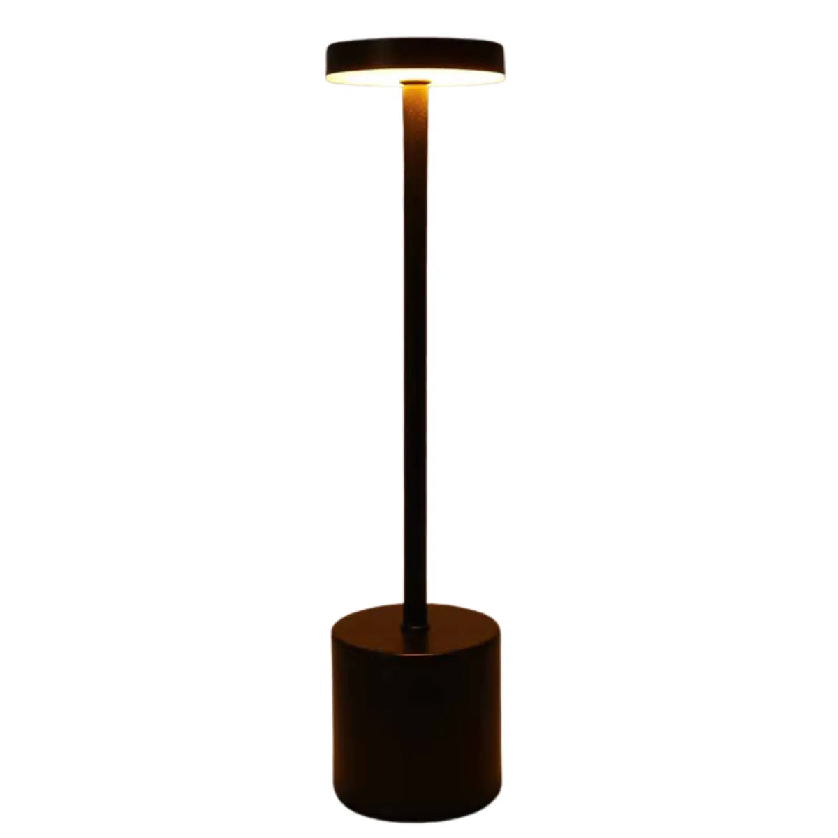Wireless Rechargeable LED Table Lamp with Adjustable Brightness and Chrome Finish
