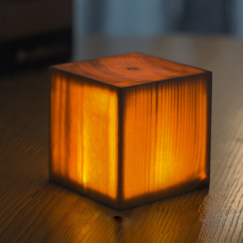 Touch Control Wooden Finish Table Lamp