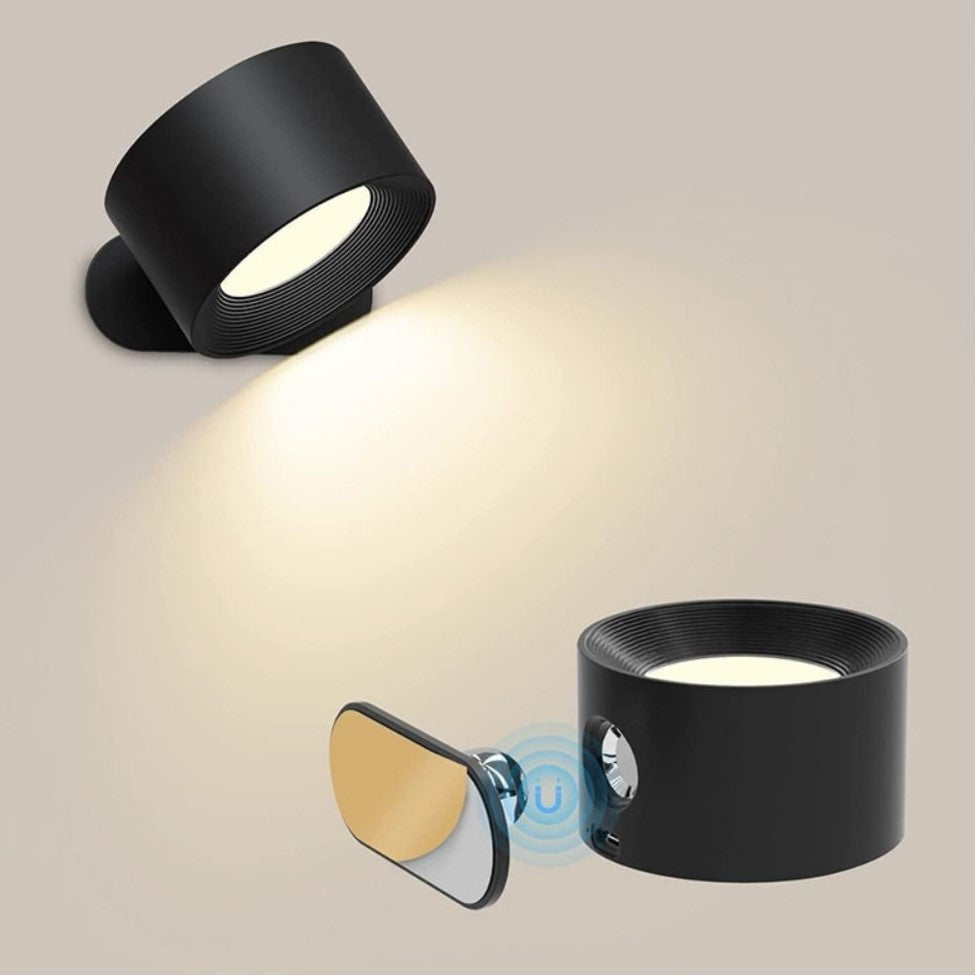 Wireless Dimmable Rechargeable Wall Lamp with 360° Rotation