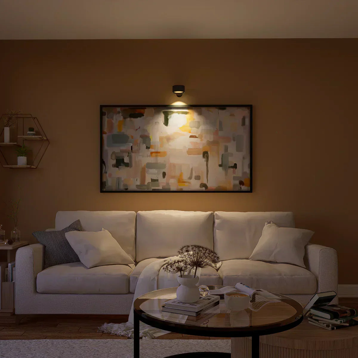 Wireless Dimmable Rechargeable Wall Lamp with 360° Rotation