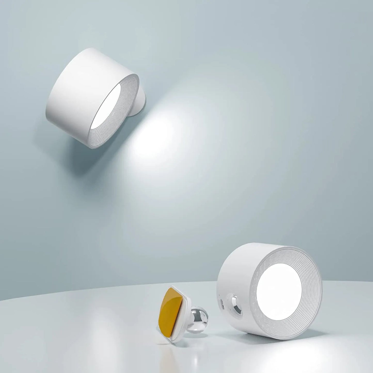 Wireless Dimmable Rechargeable Wall Lamp with 360° Rotation