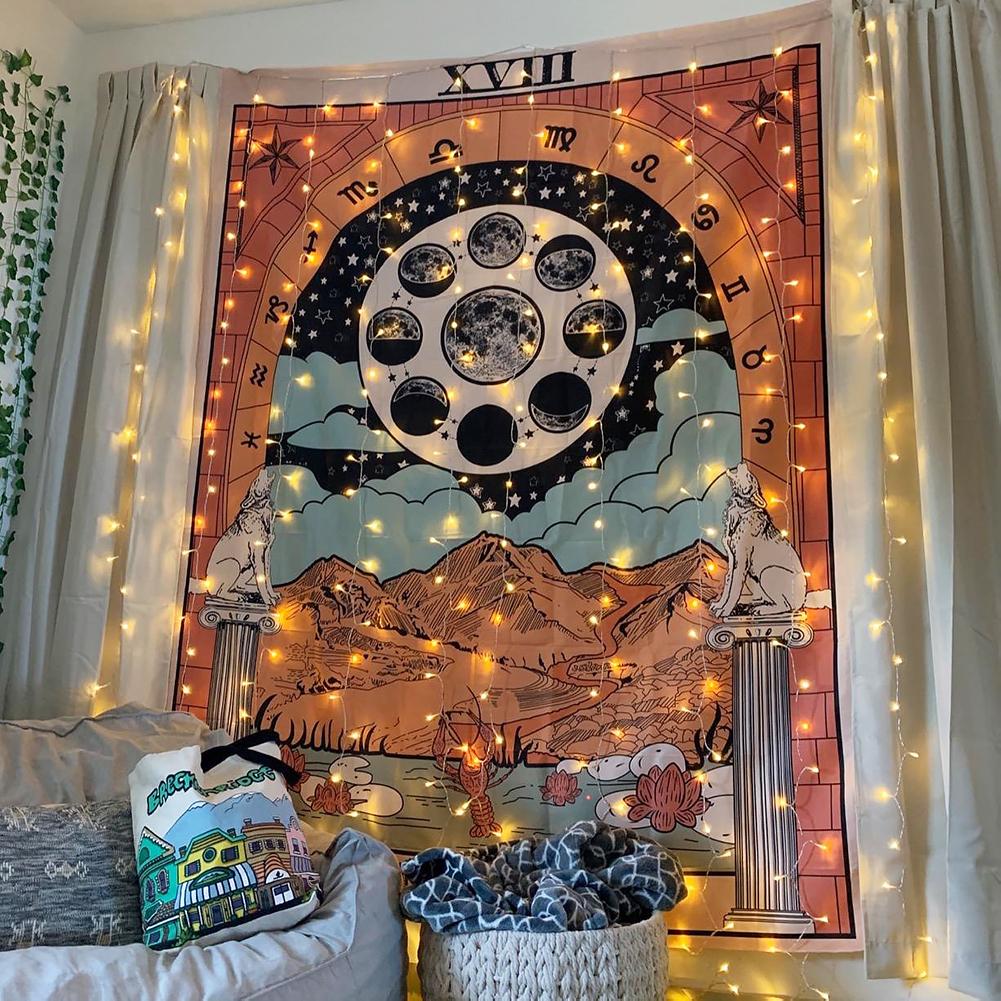 Tarot Moon Phases Tapestry Wall Art
