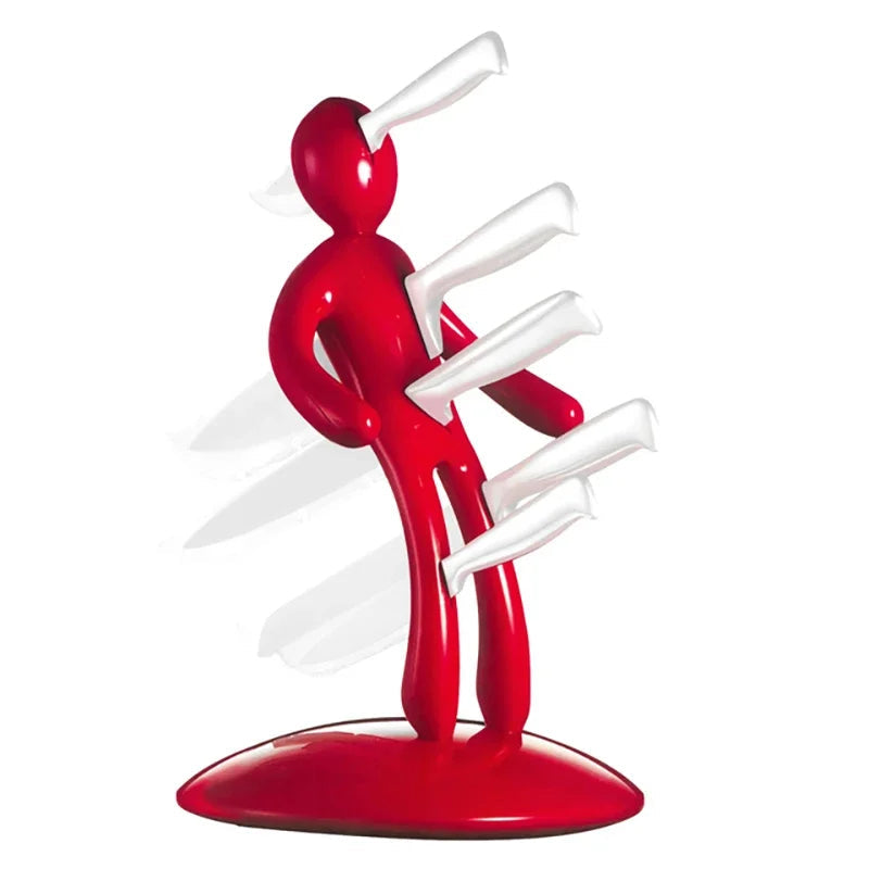 Humanoid Knife Holder with Five Slot Storage