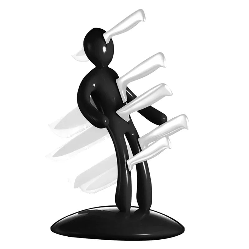Humanoid Knife Holder with Five Slot Storage