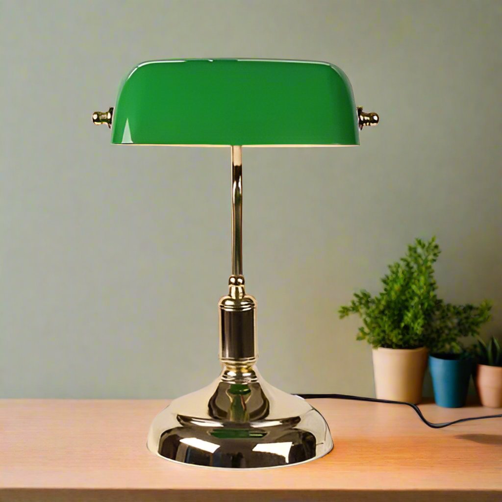 Glass Table Lamp with Vintage Elegance and Soft Illumination