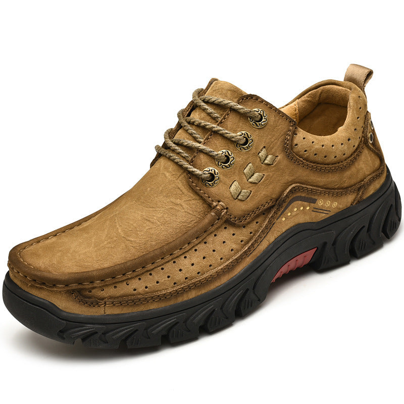 Orthopedic Black Leather Ankle Boots with Arch Support and Slip-Resistant Sole