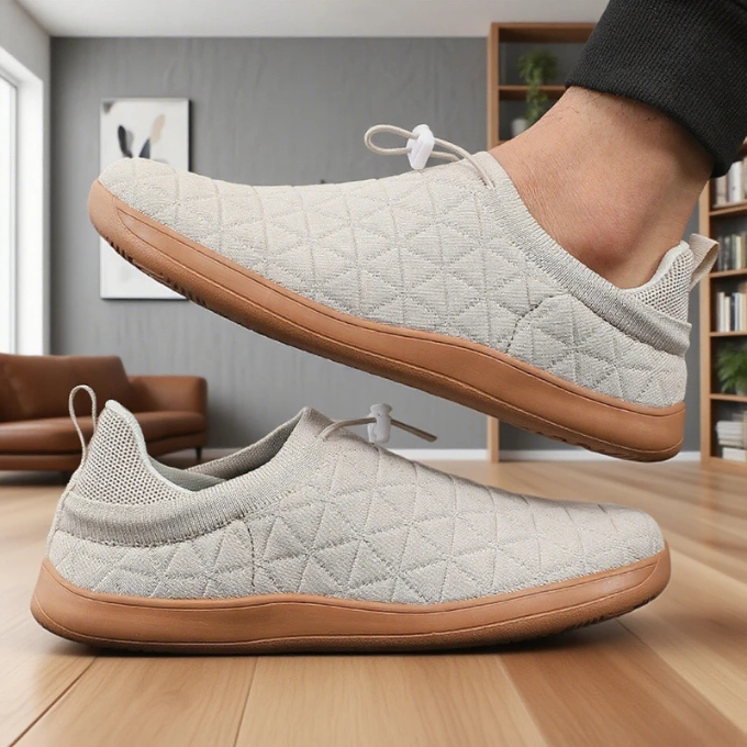 Men's Slip-On Quilted Mesh Sneakers for All-Day Comfort