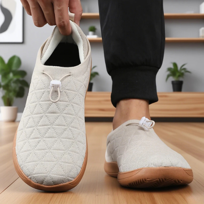 Men's Slip-On Quilted Mesh Sneakers for All-Day Comfort