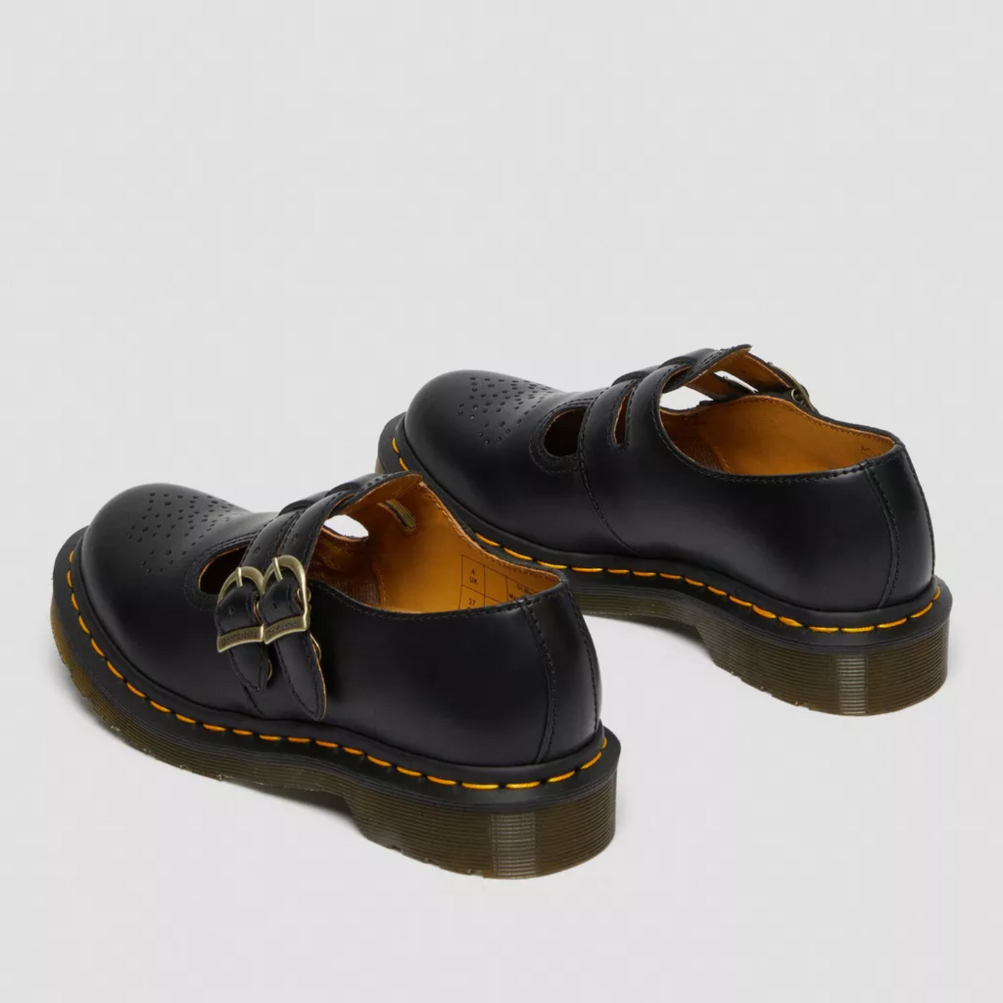 Double Buckle Mary Jane Flats with Chunky Sole and Heart Detail