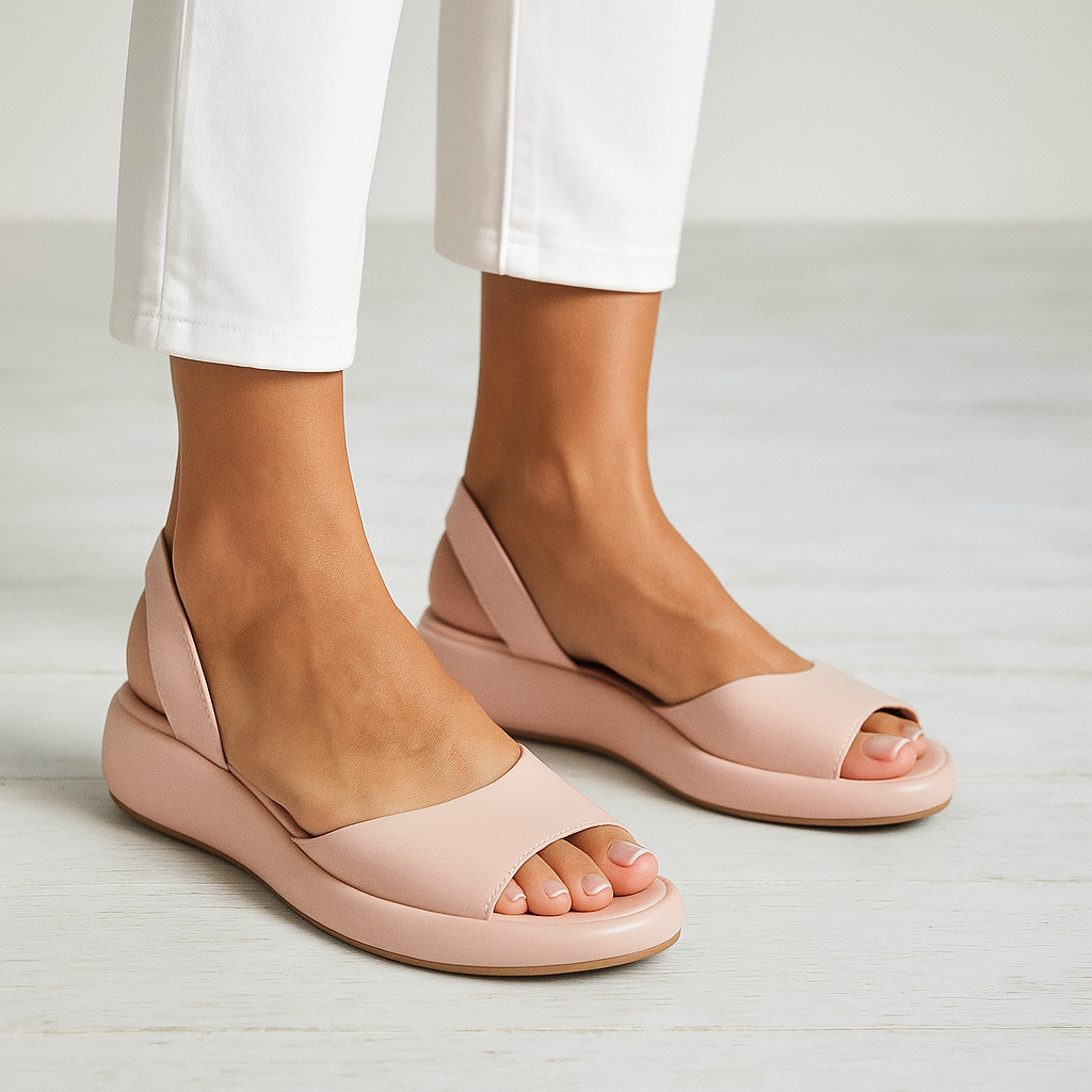 Open-Toe Slingback Flat Sandals for Women