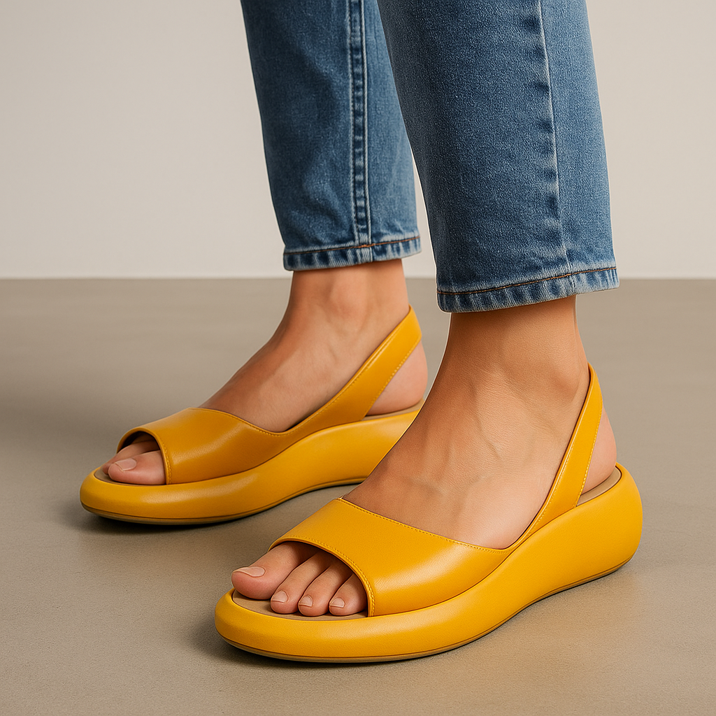 Open-Toe Slingback Flat Sandals for Women