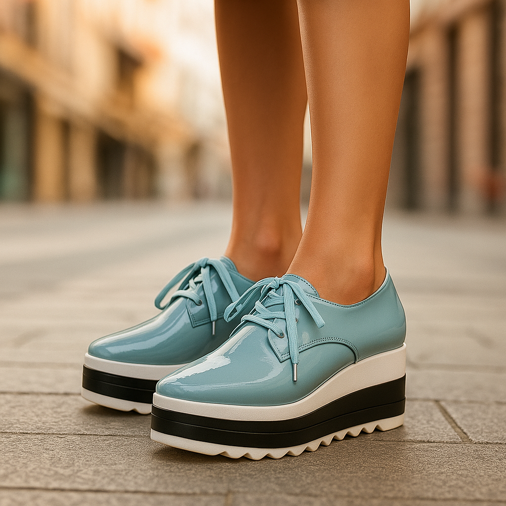 Women's Orthopedic Lace-Up Platform Shoes with Arch Support