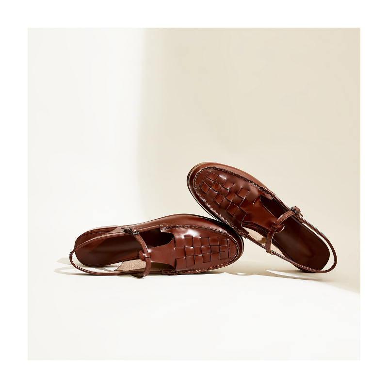 Woven Slingback Sandals with Cushioned Insole for Women