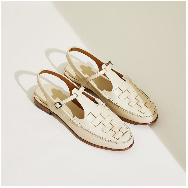 Woven Slingback Sandals with Cushioned Insole for Women