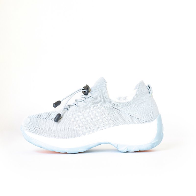 Women's Arctic White Stretch Cushion Shoes with Wide Toe-Box