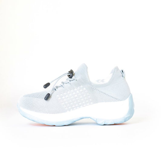 Women's Arctic White Stretch Cushion Shoes with Wide Toe-Box