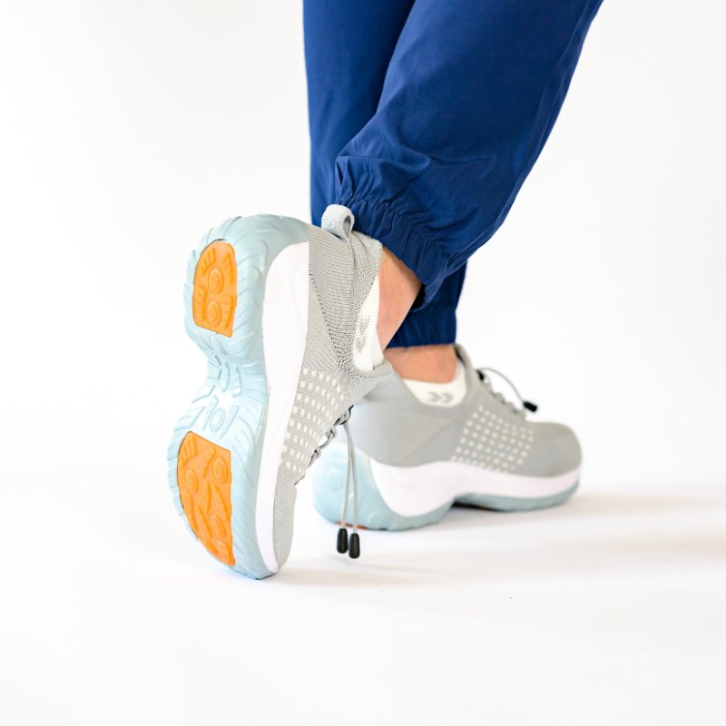 Women's Arctic White Stretch Cushion Shoes with Wide Toe-Box