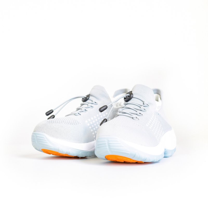 Women's Arctic White Stretch Cushion Shoes with Wide Toe-Box