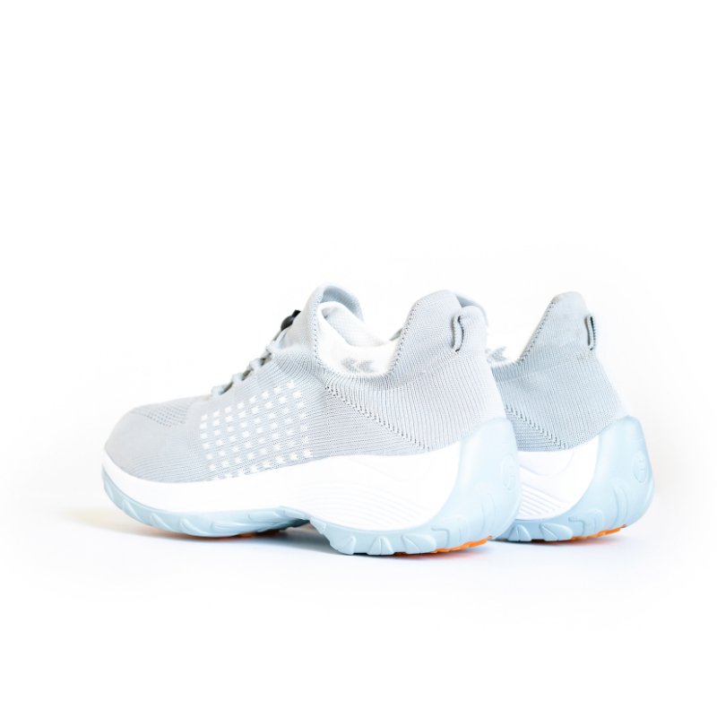 Women's Arctic White Stretch Cushion Shoes with Wide Toe-Box