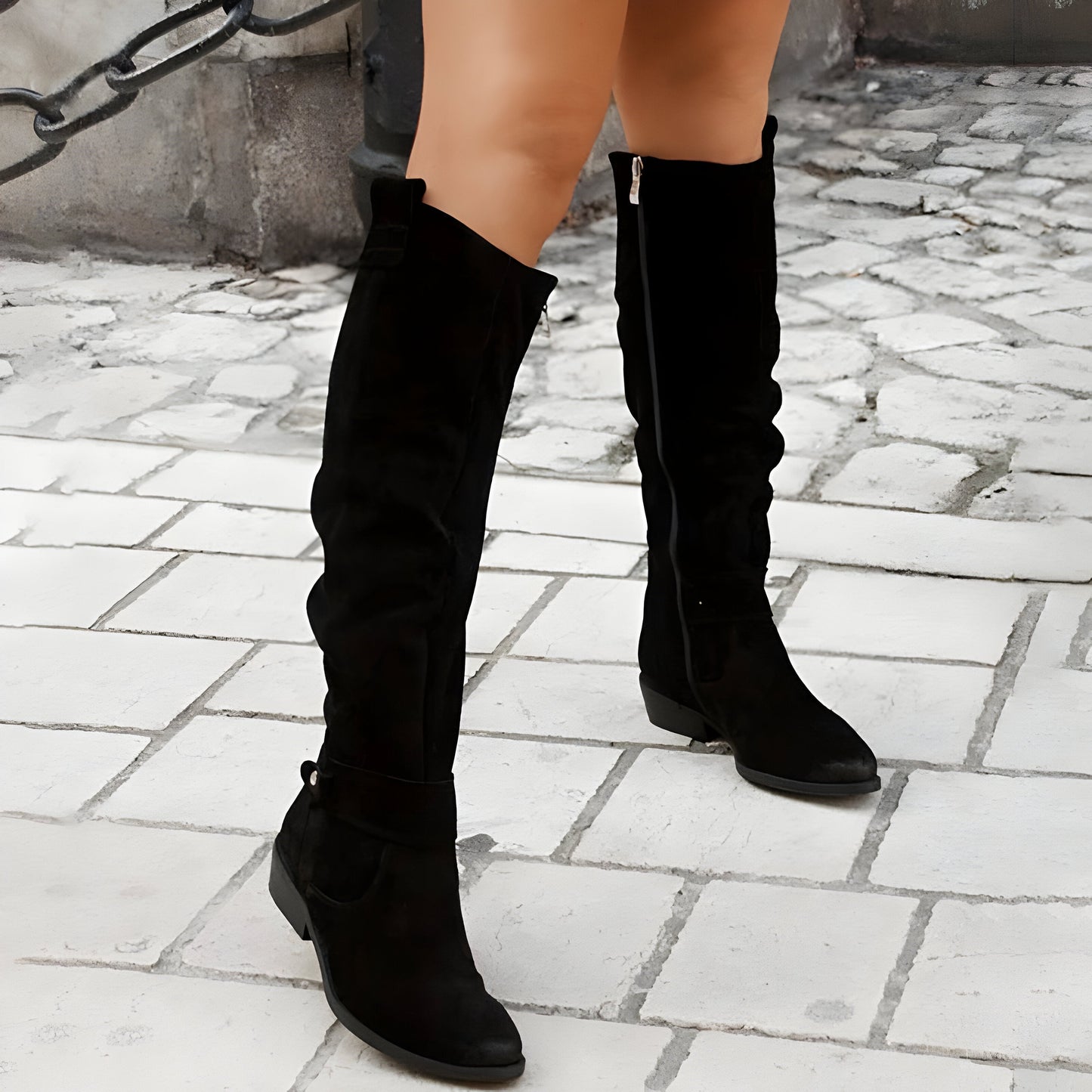 Women's Knee-High Non-Slip Boots with Cushioned Insole