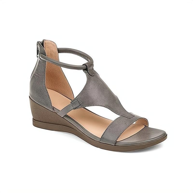 Women's Minimalist Wedge Sandals with Cushioned Insole