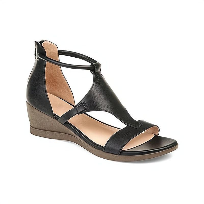 Women's Minimalist Wedge Sandals with Cushioned Insole