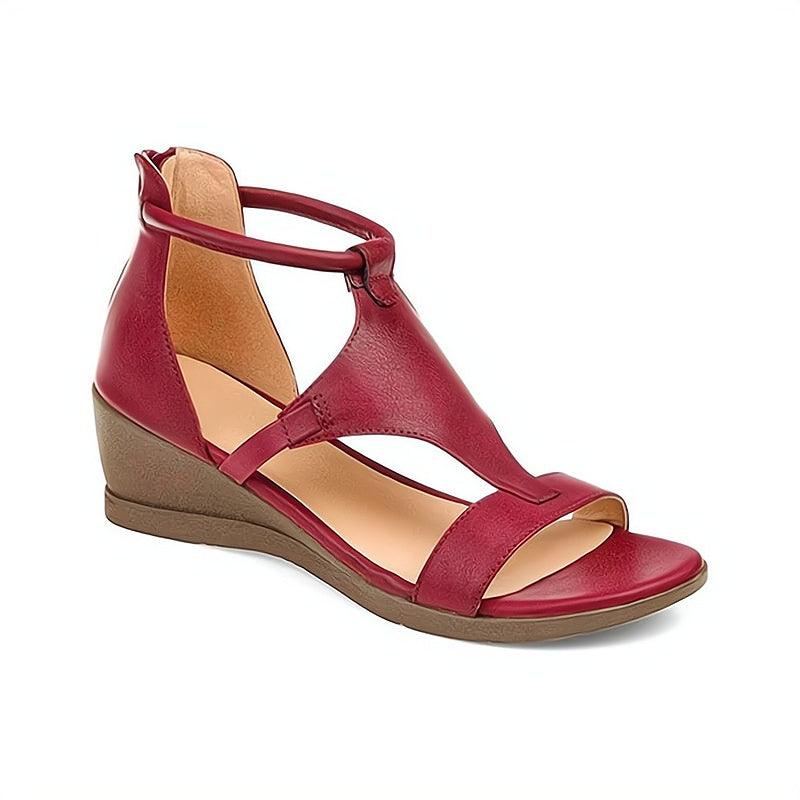 Women's Minimalist Wedge Sandals with Cushioned Insole