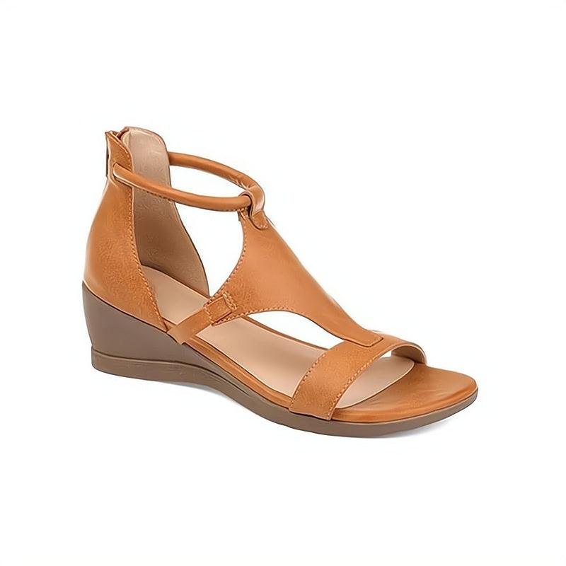 Women's Minimalist Wedge Sandals with Cushioned Insole