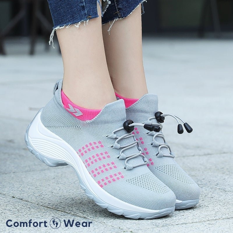 Women's Stretch Cushion Sneakers for Foot Pain Relief