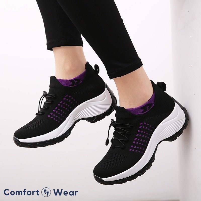 Women's Stretch Cushion Sneakers for Foot Pain Relief